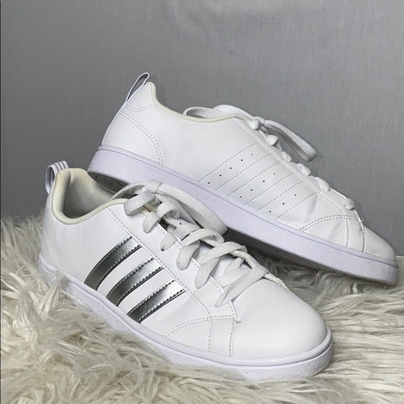 adidas white leather shoes womens